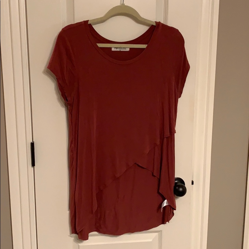 Cross flap tee